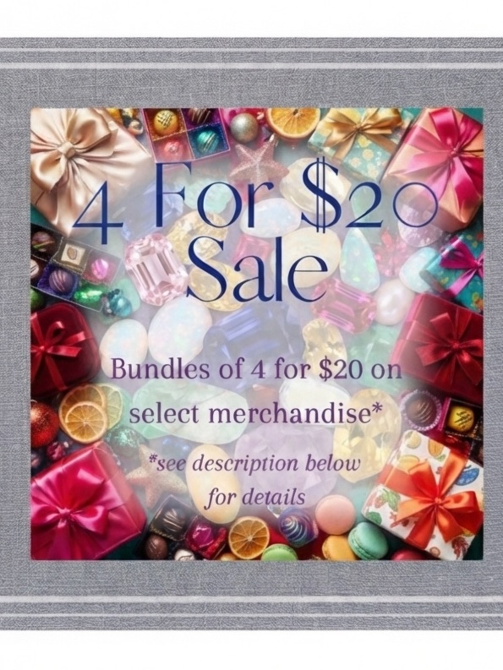4 for $20 🙈Sale. 💥 Bundles of 4 for $20 on select merchandise: See Below